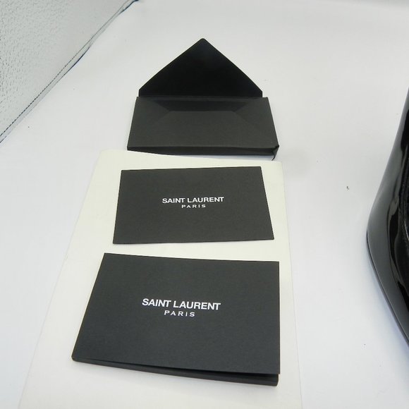 YVES ST. LAURANT BLACK /SILVER HEELS SZ 11.5 /42 - Picture 7 of 9